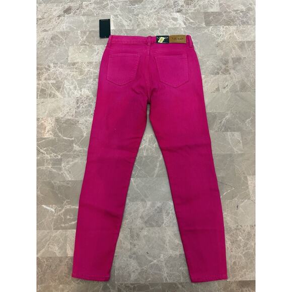 Lauren Ralph Lauren Women's 2P Barbie Hot Pink Premier Skinny Cropped Jeans Rare - Picture 5 of 5
